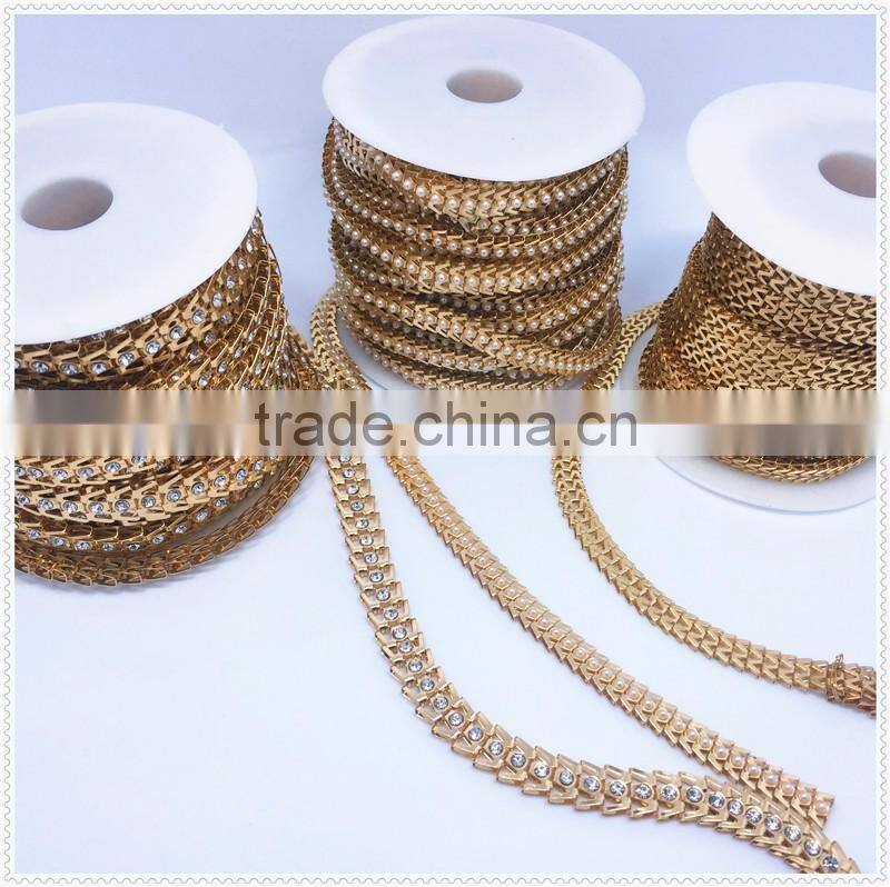 2016 Fashion Lady Sexy Waist Rhinestone Waist Chian For Metal Belt