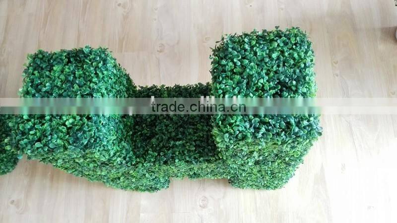 decorative artificial green grass wall topiary boxwood hedge