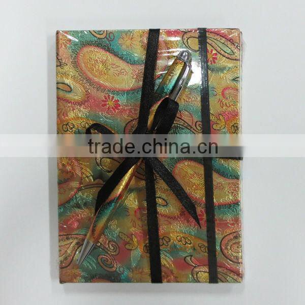 Metal ballpoint pen and notebook gift pen set, item no. B1226+NB-001