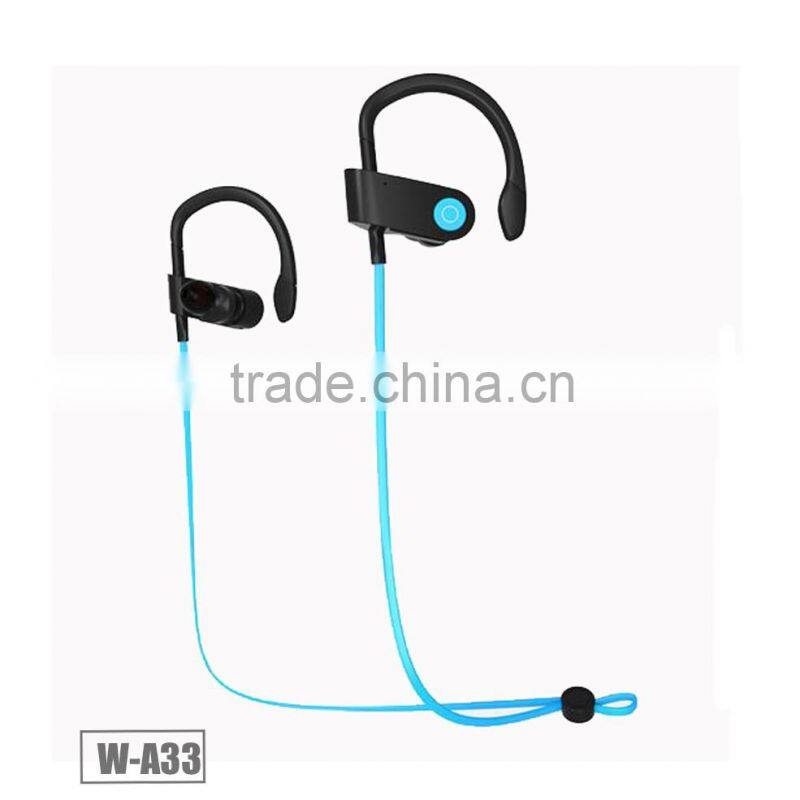 Ear hook bluetooth headphone, unique neck strap design wireless waterproof bluetooth headphone