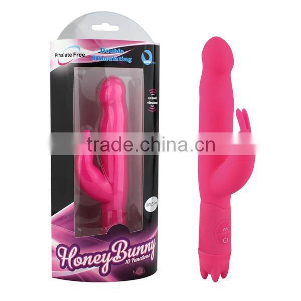 Sillicone 10 Mode Dildo Rabbit Vibrator Sex Toys