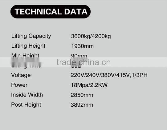 Clear floor two post car lift electric release original manufacturer
