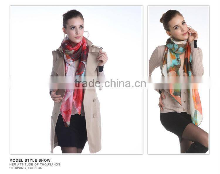 Digital printed silk scarves001
