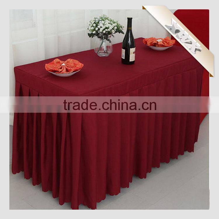 2015 Cheap and Hot Sale 100%Polyester Banquet White Table Cloth