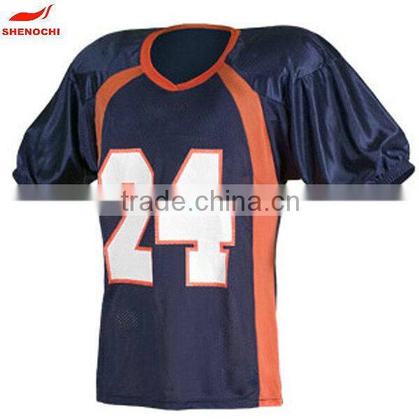 Fast shipping low moq dongguan factory custom american football jerseys