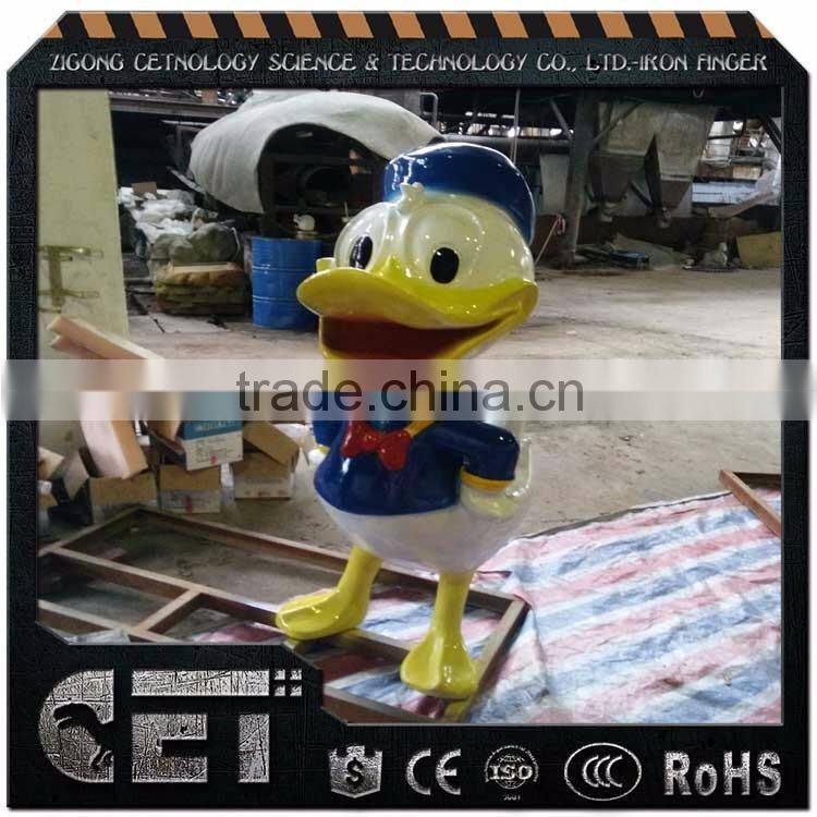 Donald Duck sculpture fiberglass Donald Duck statue decorative cartoon figures