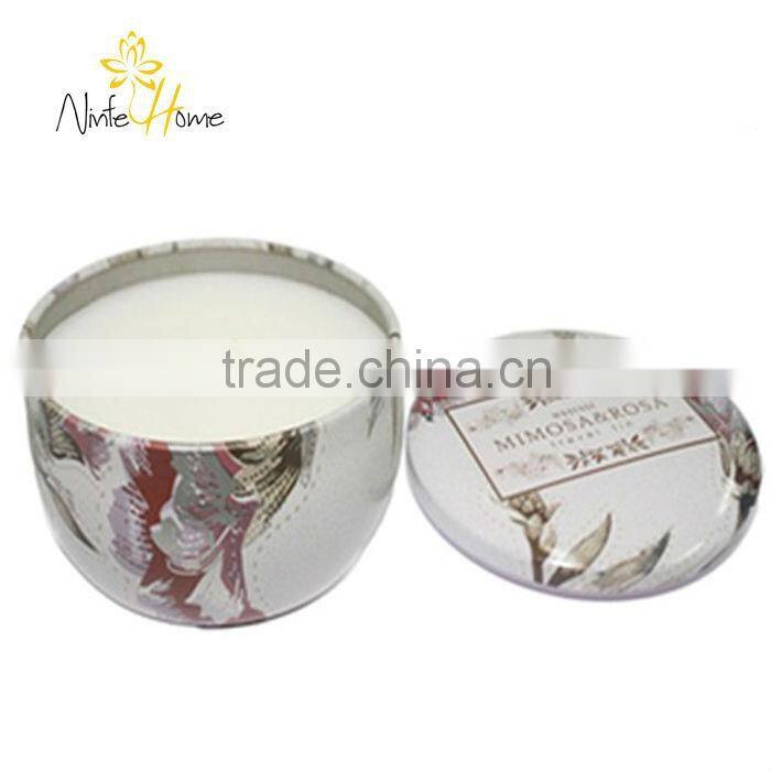 Scented Soy Wax Travel Tin Candle, round candle