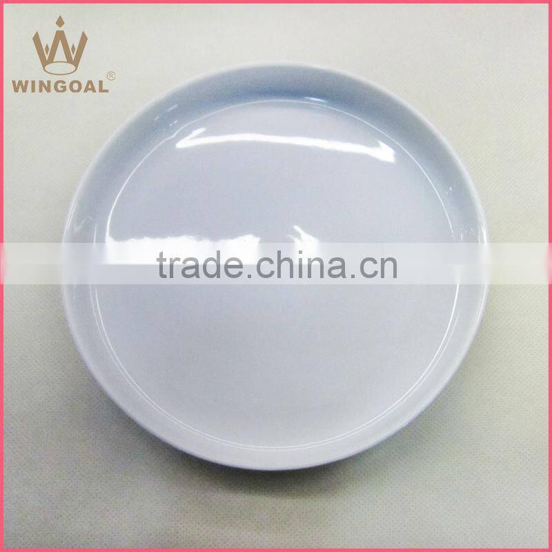 Procelain round chip and dip platter