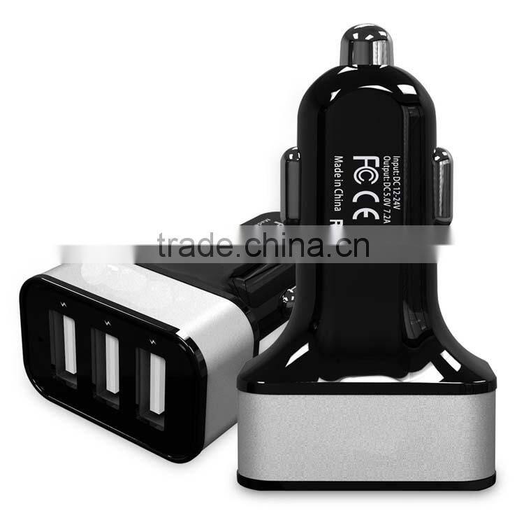 Factory Wholesales DC 12V-24V Input 3 USB Car Charger