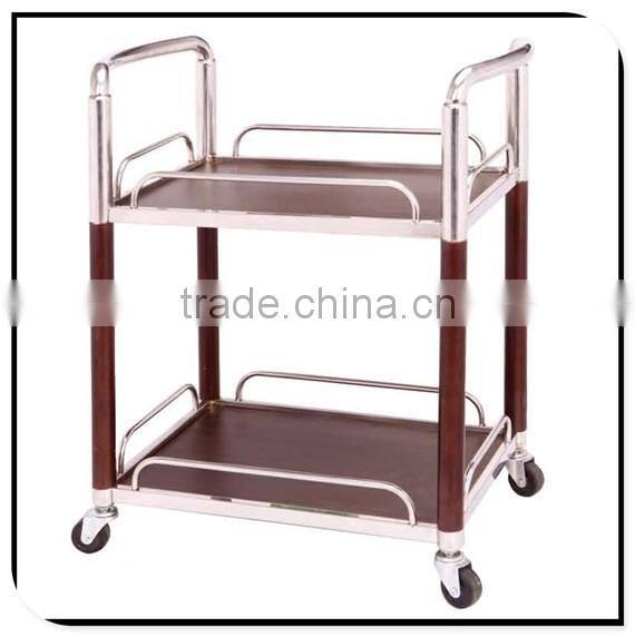 Pan distribution vehicle Luxury hotel wine liquor trolley service stainless steel liquor trolley for restaurant