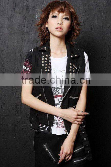 Punk Rock Inspired Studded Punk Embellished Vest 71135