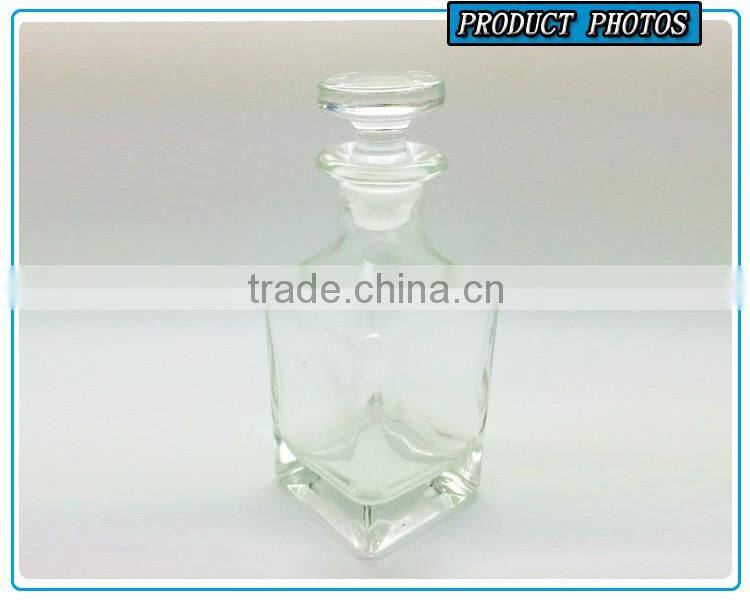 150ml square transparent glass display bottle for perfume