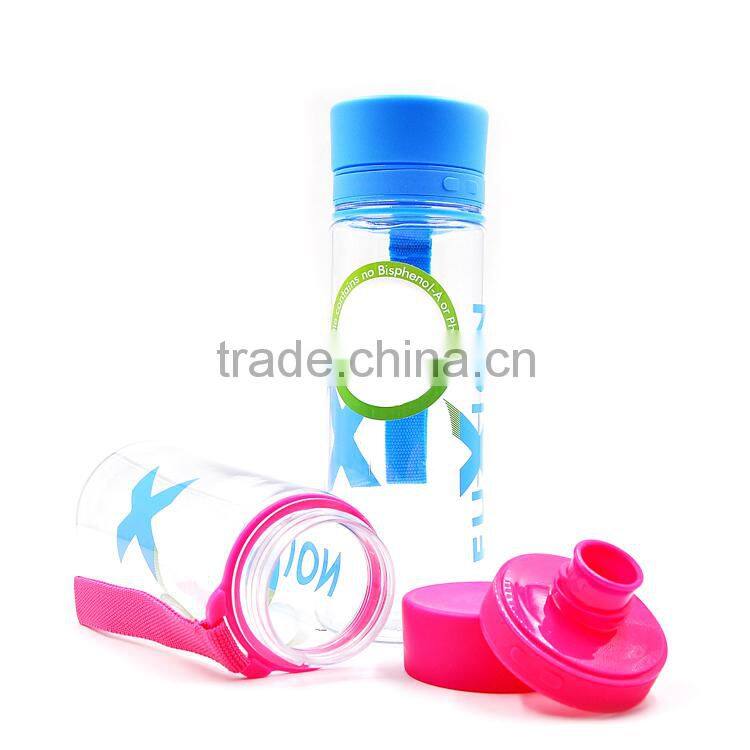 Portable Wide Mouth Custom Logo Plastic Tritan Water Bottle