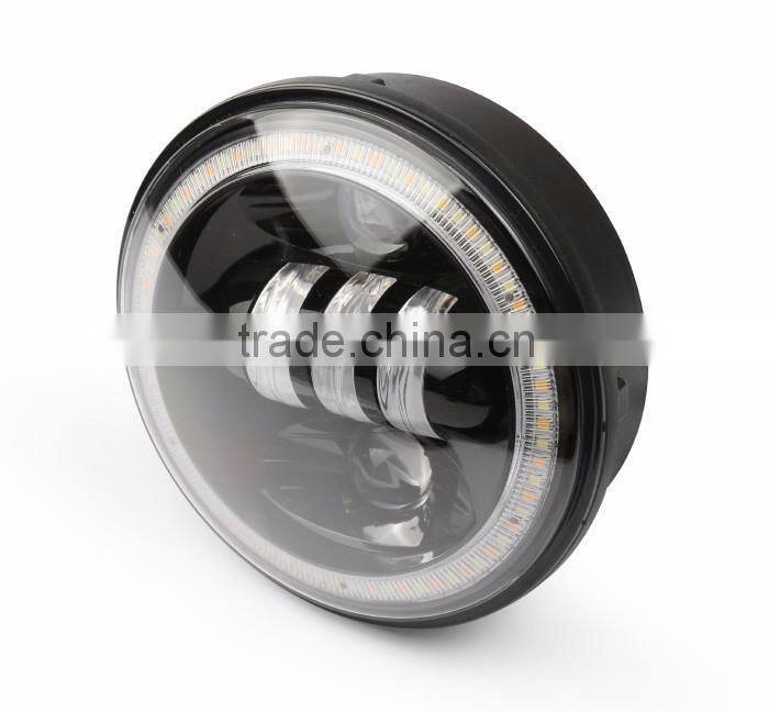 New Motorcycle 5-3/4" 50W LED Headlight With DRL Turning signal Angel Eyes for Harley Motorcycle