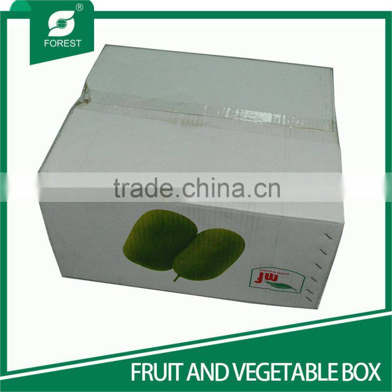 CUSTOM PRINTED CORRUGATED CENTER SPECIAL OVERLAP SLOTTED CONTAINERS FOR VEGETABLE AND FRUITS PACKAGING