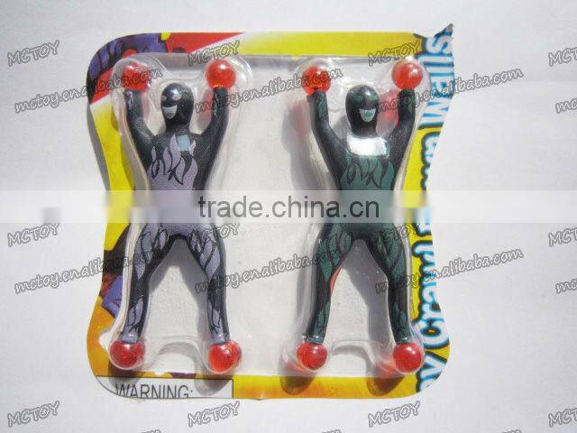 Hotsale sticky gummy spider-man toy wall climbing spiderman toys baby boy toy spiderman figure Chrismats Gifts 2pcs/blister card