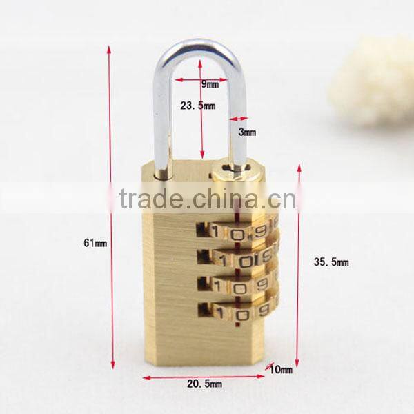 2015 Hot Sale 60MM Security Brass Padlock 4 digital combination locks