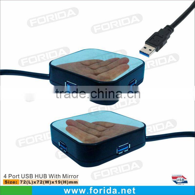 Hi-speed 5gb USB 3.0 4 Port HUB with Mirror