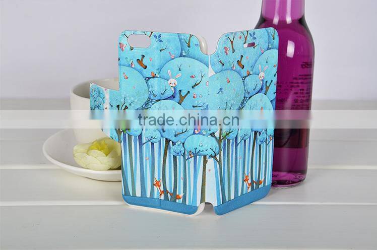 Forest Print Mobile Phone Case PU+PC Wallet leather Case For iPhone 6