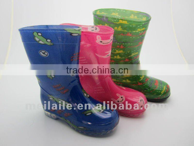 Animated chilsren pvc rain boots