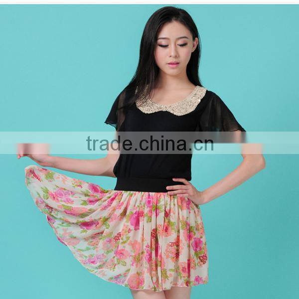 Polyester Fashinal Floral Printed Chiffon Fabric