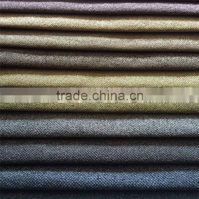 100%polyester woven linen sofa upholstery textile fabric for wholesale