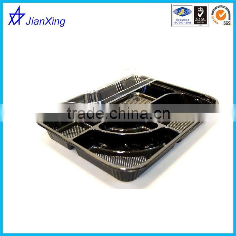 Low price disposable plastic take away bento box for lunch meal