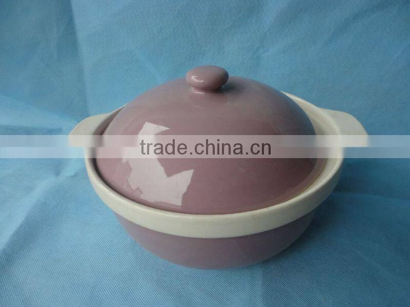 YT -decorative pattern ceramic tureen with lid stock