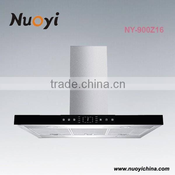 Newest Kitchen appliances push bottom Cooker range Island hood wall mounted