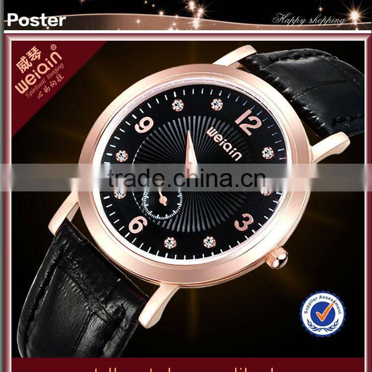 Fashion Genuine leather watch Ultra Thin Watch high quality watches stainless steel case luxury watch leather watch