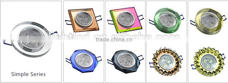 Crystal material led downlight ring LED ceiling lamp housing