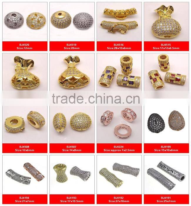 BJ4704 Crystal pave beads, pave crystal disco ball beads, micro setting jewelry