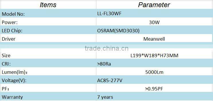 2016 Top Quality led flood light 30w high power die cast aluminum uv led flood light housing