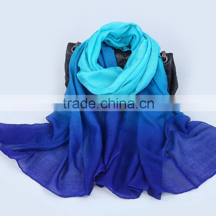 New Lady's Polyester silk Gradient scarf