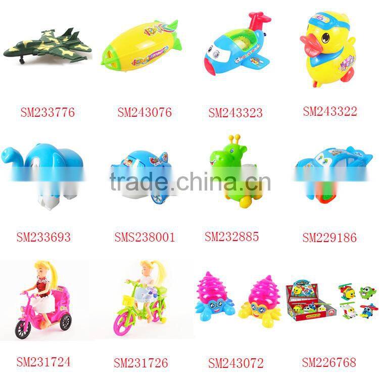 Newest plastic toy airplane pull string toys with light and snow