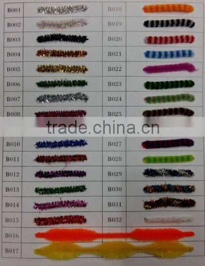wholesale colourful folding chenille stems for diy, curly chenille stem