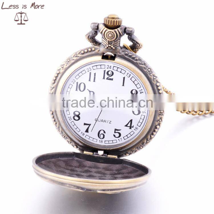 Special designed promotion pocket watch, US hawk alloy clock pocket watch necklace