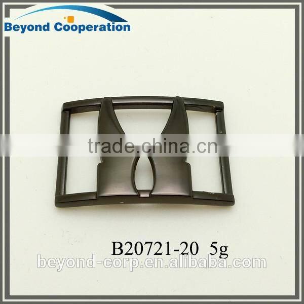 20mm high quality black powder coated metal zinc alloy shoes buckle accessories