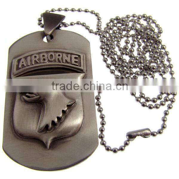 metal black dog tags for promotional gift