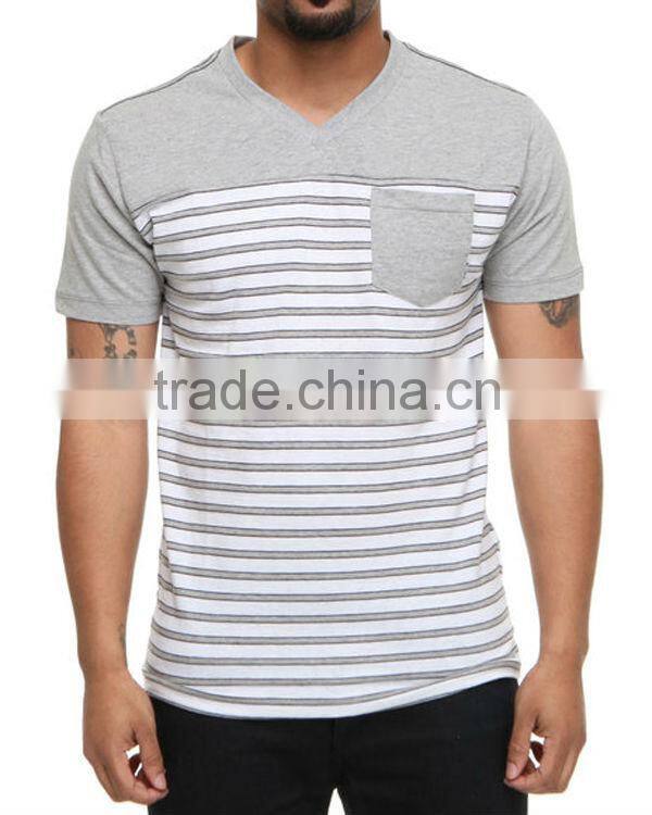 Hot sales mens stripes vneck tops