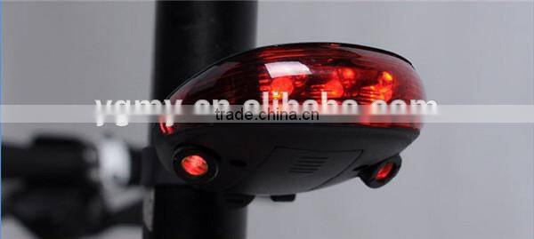 Flashing Bike Cycling 5 Led +2 laser Tail Light Waterproof Cycling Safety Bicycle Rear Lamp Warning Bike Laser