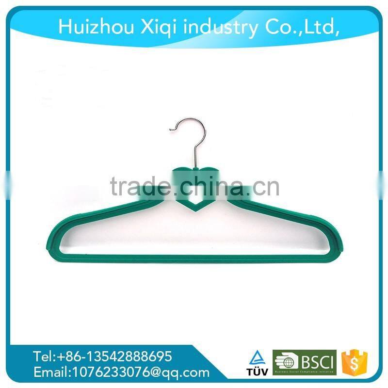 Non-Slip Beige Velvet Coat Hangers for Wide Shoulder