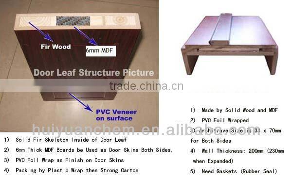 2014 new product cheap Solid wood composite door for sale