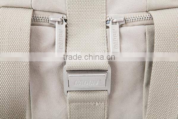 Fashionable Canvas w/Leather trim Dslr Camera Shoulder bag