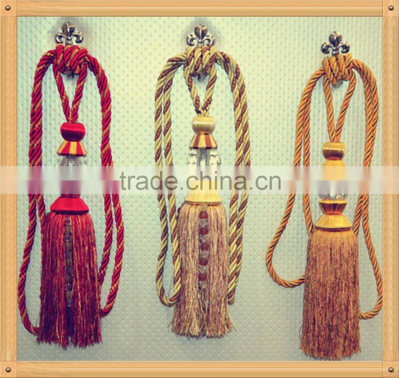 New fashion elegant curtain accessory tiebacks with cord