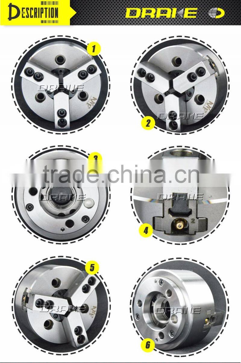Type 3 Jaw 15 Inch Stationary Thru-hole Dynamic Hydraulic Power Chuck