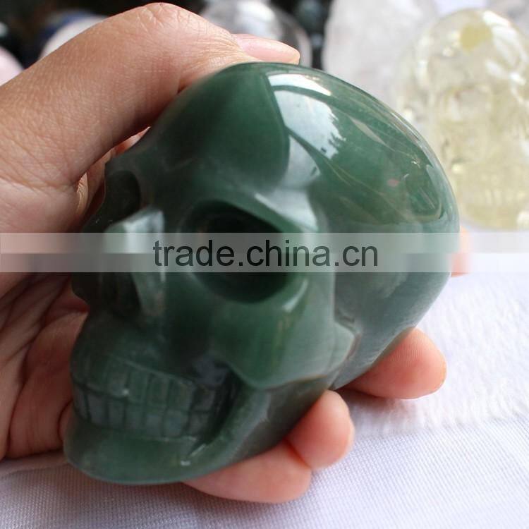 Natural Rock Green Aventurine Skull