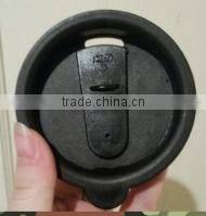 barrel shaped double walled mug with copper plating with lid