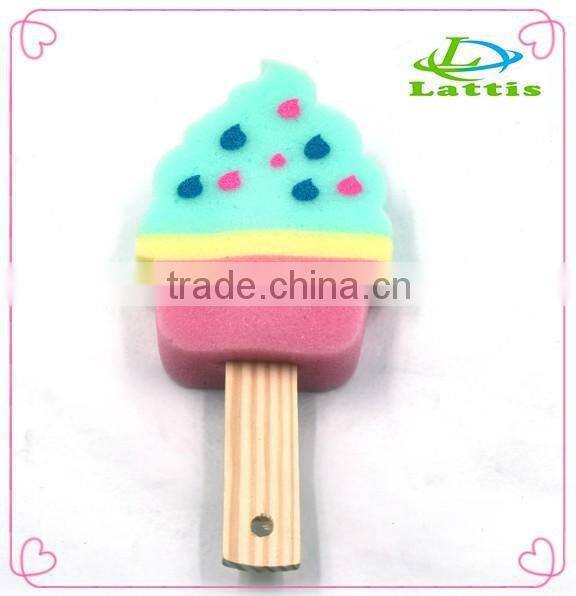 hot sale factory price massage exfoliating shower sponge body rubbing fruit shaped bath sponge for kids