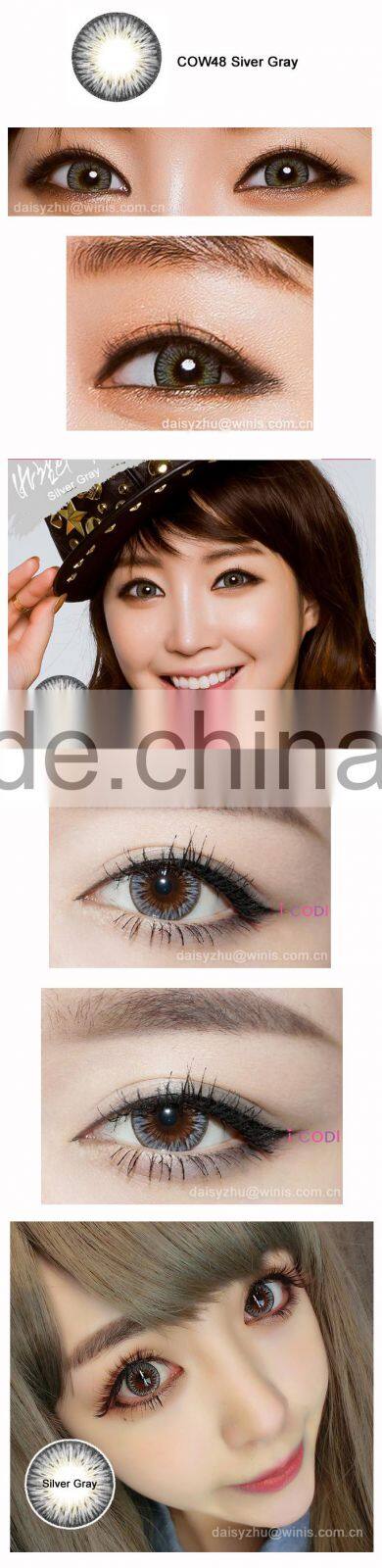 50 colors Colors of the Wind COW42 Natual Gray cosmetics wholesale color contact lens yearly 3 tone korea contact lenses